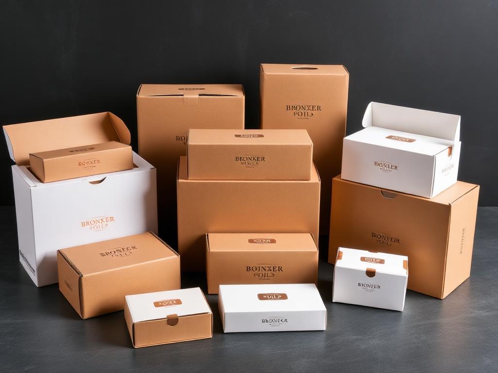 Custom printed cardboard boxes in multiple sizes